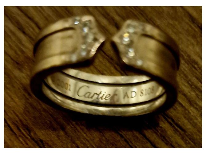 Anello Cartier in oro bianco e Diamanti (10) Argento - vista 2