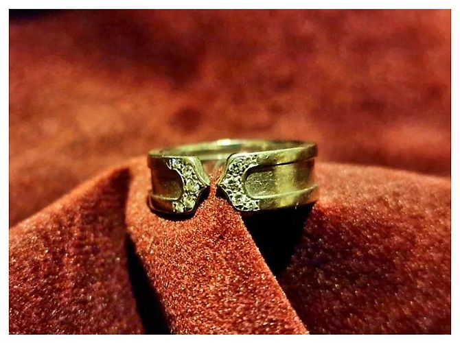 Anello Cartier in oro bianco e Diamanti (10) Argento - vista 3