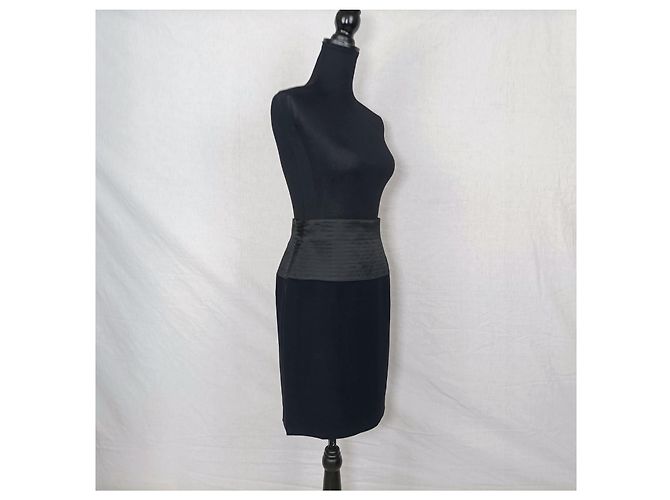 Weekend Max Mara Falda negra con cinturilla ancha Negro - vista 7