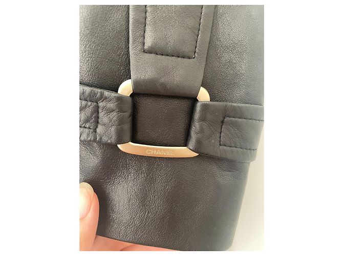 Cambon Chanel 2008P Lederjacke Schwarz - Ansicht 10