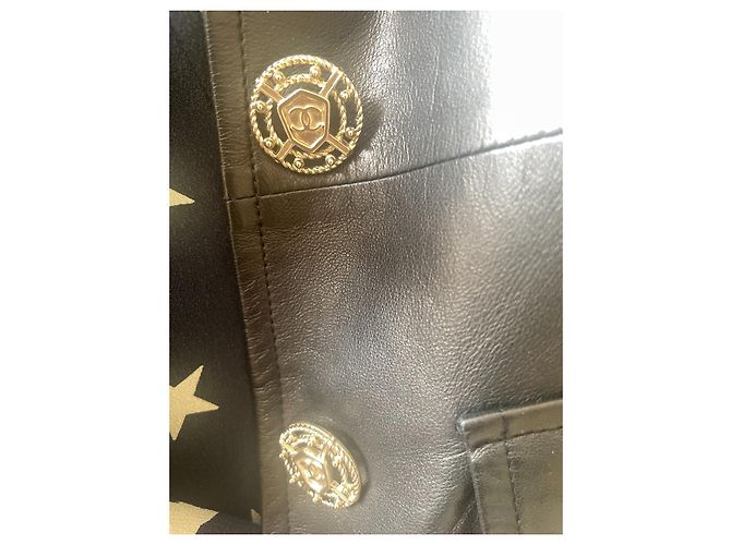Cambon Chanel 2008P Lederjacke Schwarz - Ansicht 9