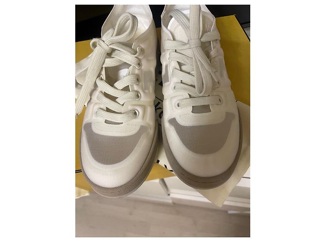 Fendi match sneaker mash Crema - vista 3