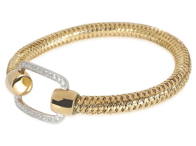 Bracciale Primavera Roberto Coin in oro bianco/giallo 18k 0,35 CTW - vista 2