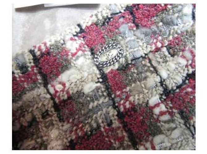 Falda Chanel de tweed rojo oscuro Burdeos - vista 5