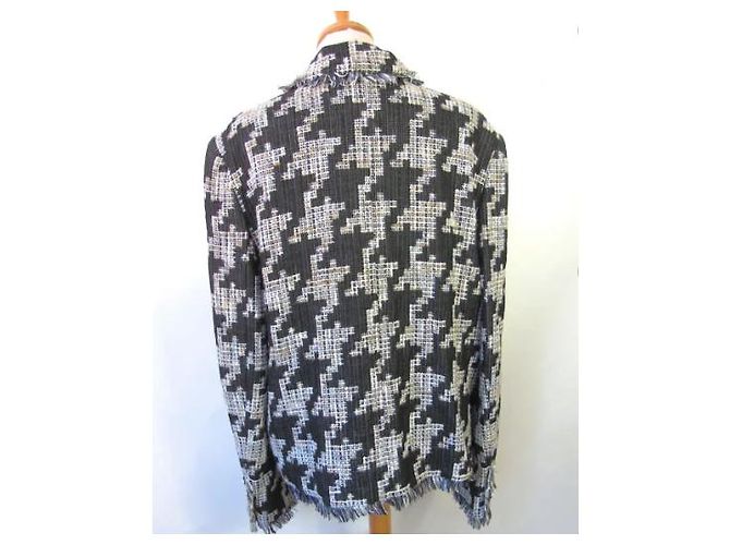 Chanel Tweedjacke Hahnentritt schwarz grau - Ansicht 4