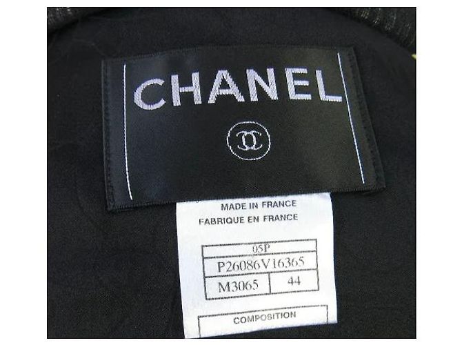 Chanel Tweedjacke Hahnentritt schwarz grau - Ansicht 7