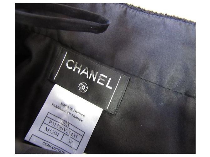Gonna Chanel nera e oro in seta e lana Nero D'oro - vista 5