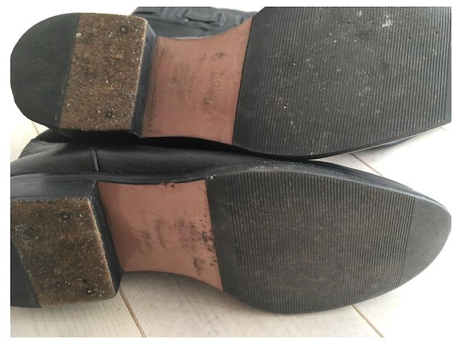 Bottes Hugo Boss en cuir noir taille 37 - vue 10