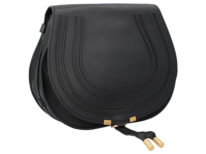 Bolso Chloé Marcie Medium Saddle Negro - vista 2