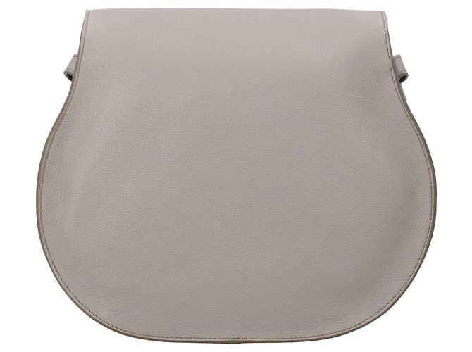 Borsa Chloé Marcie Medium Saddle Grigia - vista 4