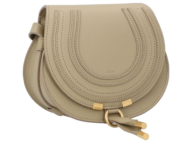 Borsa Chloé Marcie Small Saddle Beige - vista 2