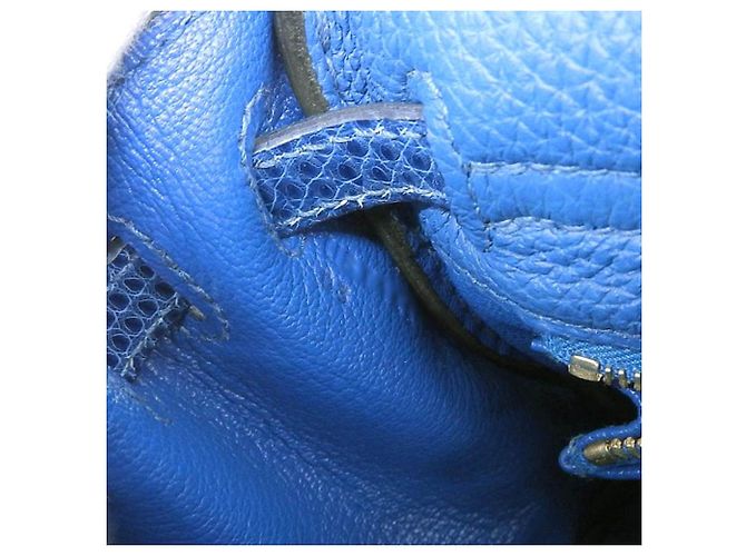 Hermès Hermes Kelly Touch 25 Togo Lizard 2-Way Bag Blue - view 3