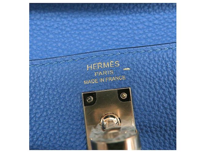 Hermès Hermes Kelly Touch 25 Togo Lizard 2-Way Bag Blue - view 4