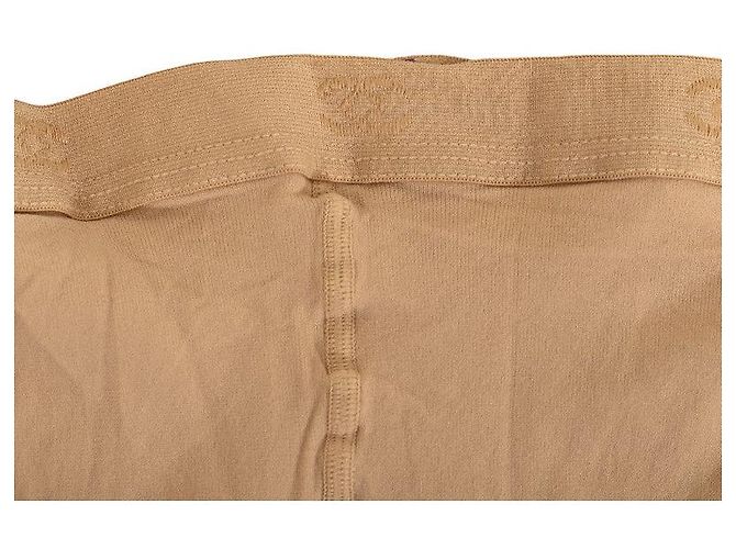 Medias de algodón con estampado Coco Mark de Chanel en perfecto estado Beige - vista 3