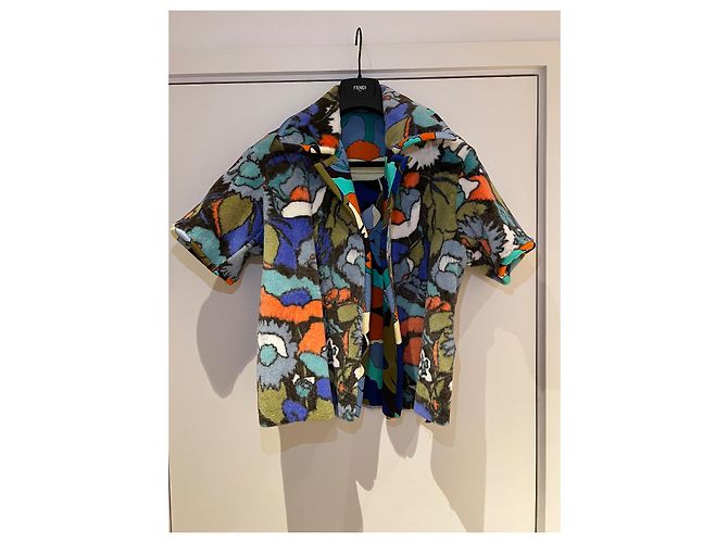 Fendi Giacca Reversibile in Pelliccia di Visone Floreale - vista 11