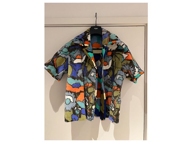 Fendi Giacca Reversibile in Pelliccia di Visone Floreale - vista 12