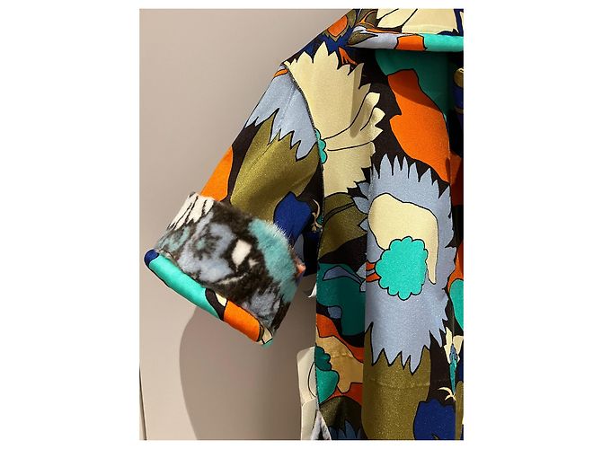 Fendi Giacca Reversibile in Pelliccia di Visone Floreale - vista 3