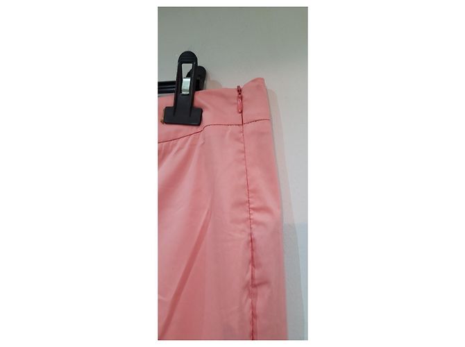 Pantalones rectos Marella de algodón rosa - vista 10