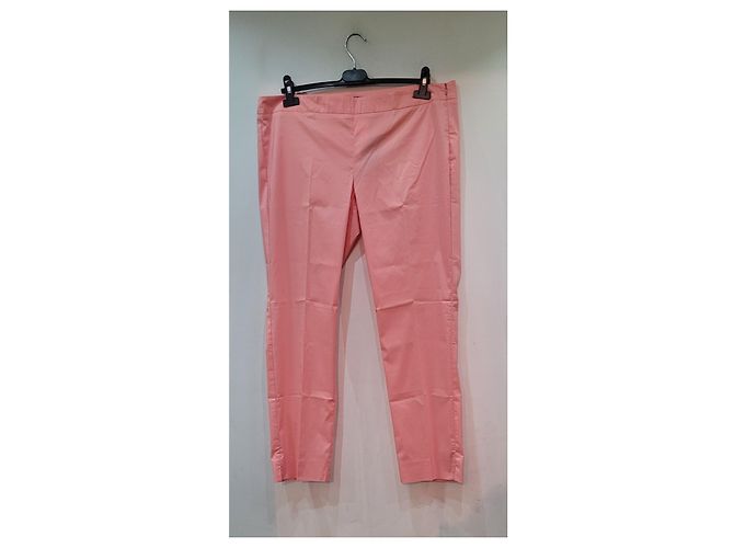 Pantalones rectos Marella de algodón rosa - vista 12