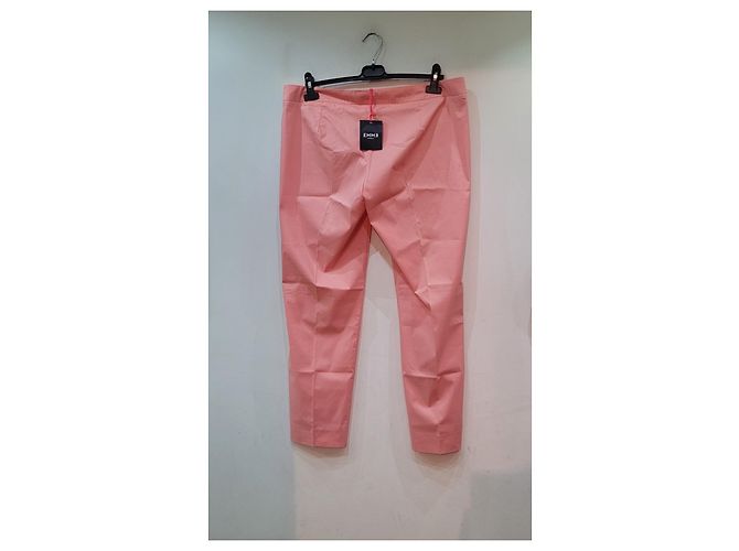 Pantalones rectos Marella de algodón rosa - vista 8