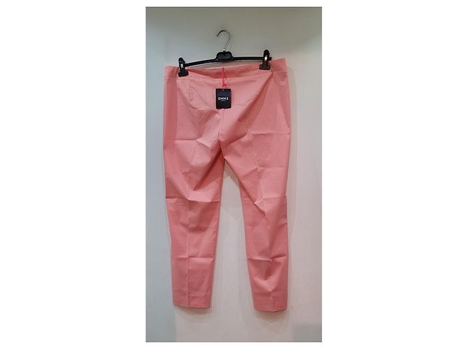 Pantalones rectos Marella de algodón rosa - vista 9
