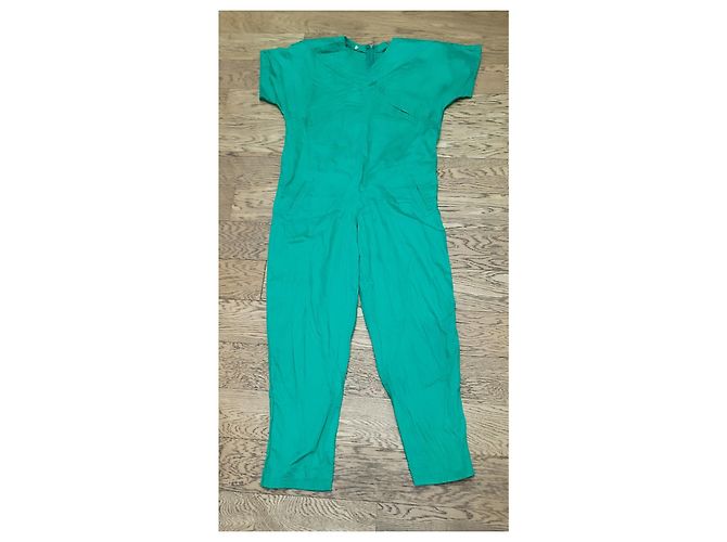 Autre Marque Oversize Baumwoll Jumpsuit Grün Größe 42 IT - Ansicht 2