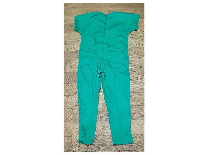 Autre Marque Oversize Baumwoll Jumpsuit Grün Größe 42 IT - Ansicht 8
