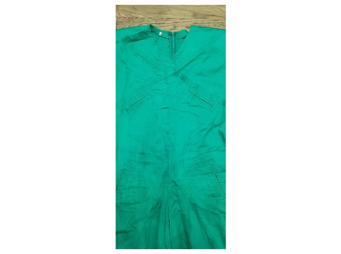 Autre Marque Oversize Baumwoll Jumpsuit Grün Größe 42 IT - Ansicht 9