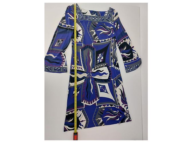 Vestido Emilio Pucci Multicor de Viscose com Cinto - vista 14