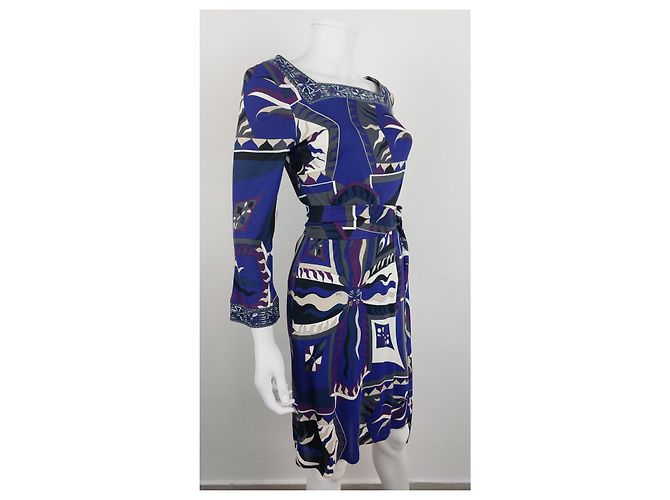 Vestido Emilio Pucci Multicor de Viscose com Cinto - vista 2