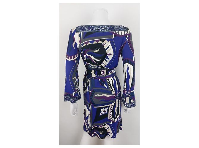 Vestido Emilio Pucci Multicor de Viscose com Cinto - vista 4