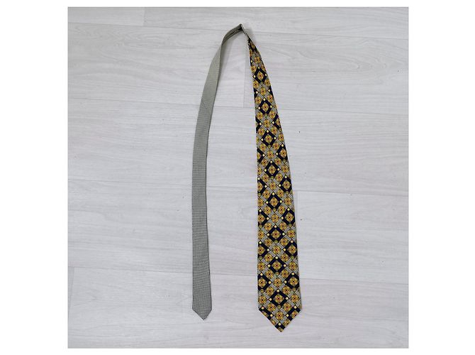Cravate à losanges Versus Versace Multicolore Jaune - vue 9