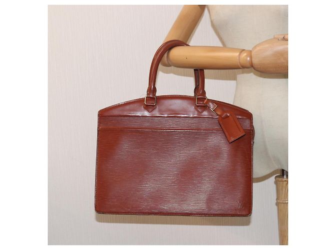 LOUIS VUITTON Borsa a Mano Epi Riviera Marrone M48183 LV Auth 79047 - vista 24