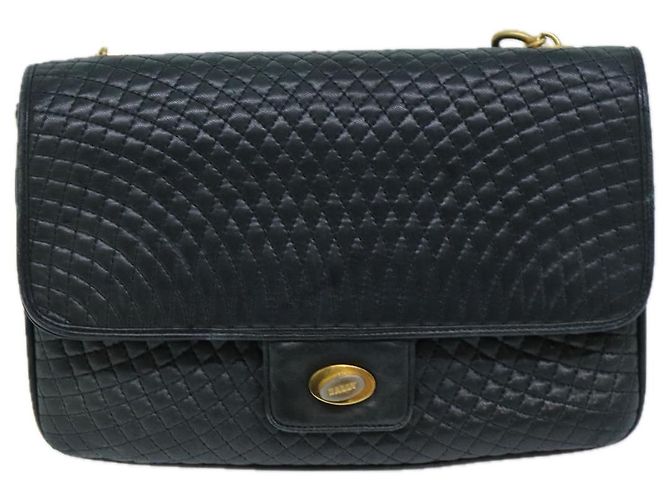 Borsa a Spalla BALLY in Pelle Blu Navy Auth yb581 - vista 2