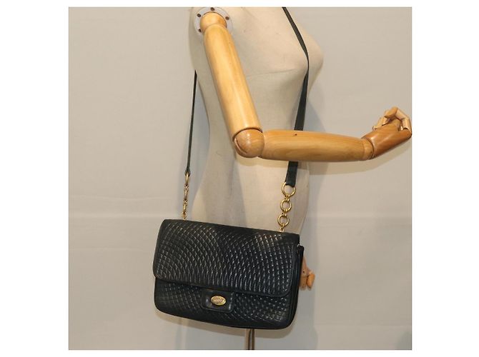 Borsa a Spalla BALLY in Pelle Blu Navy Auth yb581 - vista 20