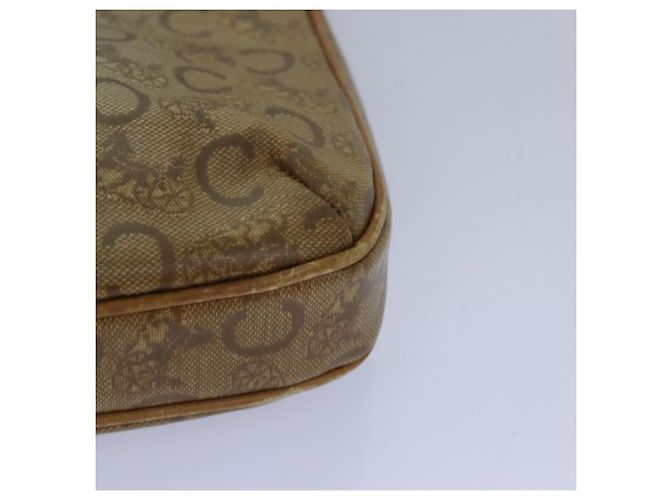 Céline Borsa a spalla in tela Macadam Celine C in pelle beige Auth 79305 - vista 12