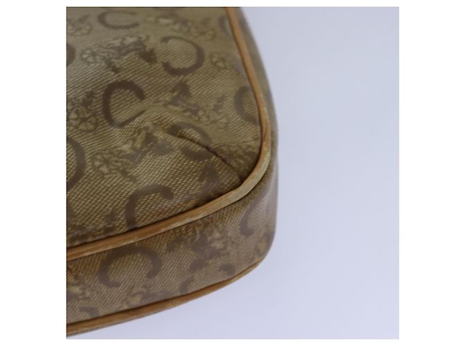 Céline Borsa a spalla in tela Macadam Celine C in pelle beige Auth 79305 - vista 14