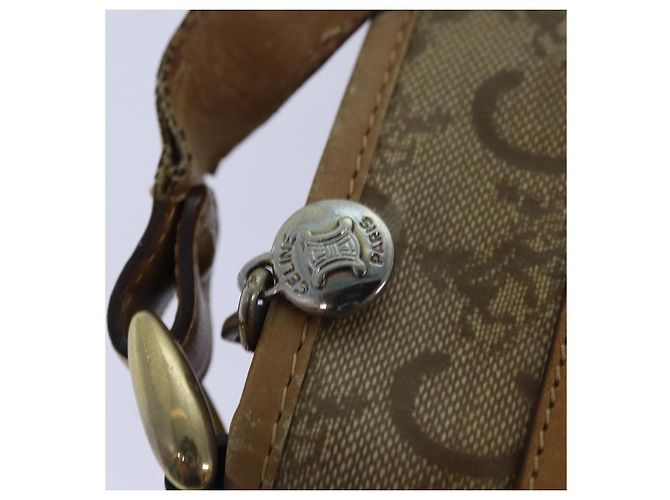 Céline Borsa a spalla in tela Macadam Celine C in pelle beige Auth 79305 - vista 15