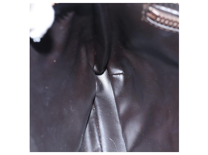 Céline Borsa a spalla in tela Macadam Celine C in pelle beige Auth 79305 - vista 18