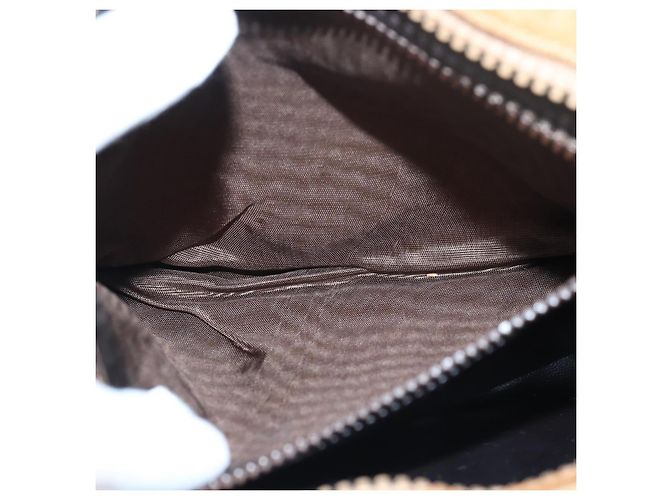 Céline Borsa a spalla in tela Macadam Celine C in pelle beige Auth 79305 - vista 19