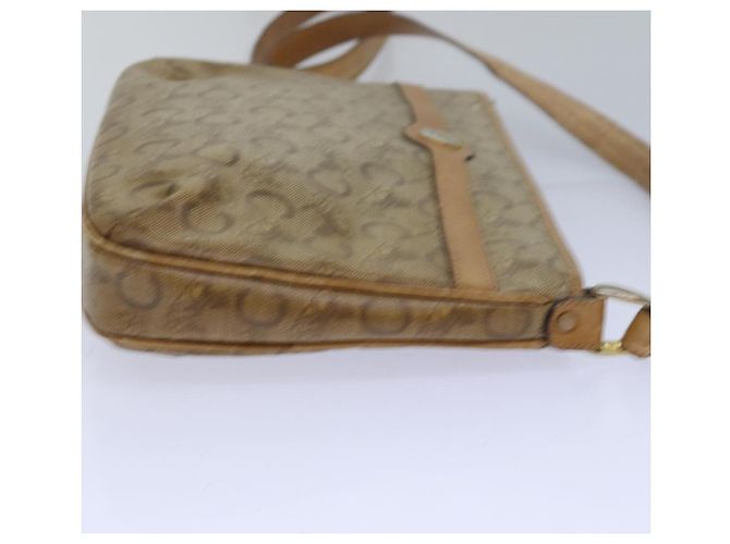 Céline Borsa a spalla in tela Macadam Celine C in pelle beige Auth 79305 - vista 5