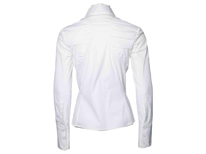 Camicia Gucci in cotone color crema Bianco - vista 2