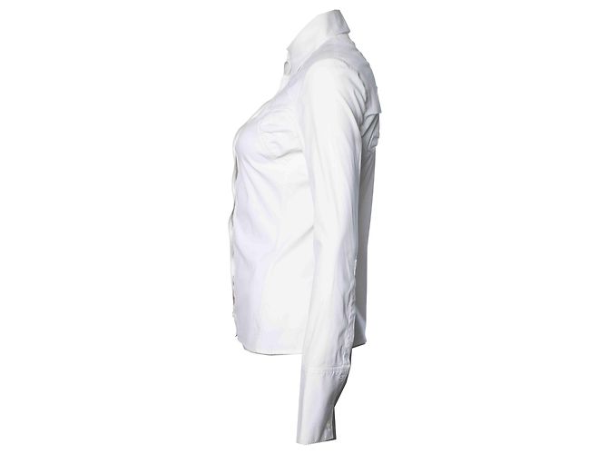 Camicia Gucci in cotone color crema Bianco - vista 4