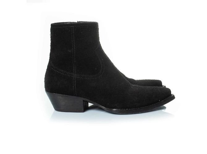 Botines de ante de lana Lukas Saint Laurent Negro - vista 5