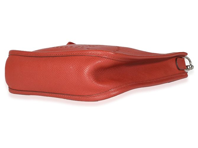Hermès Cuivre Epsom Mini Evelyne TPM PHW Roja - vista 6