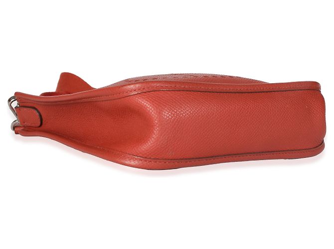 Hermès Cuivre Epsom Mini Evelyne TPM PHW Roja - vista 7