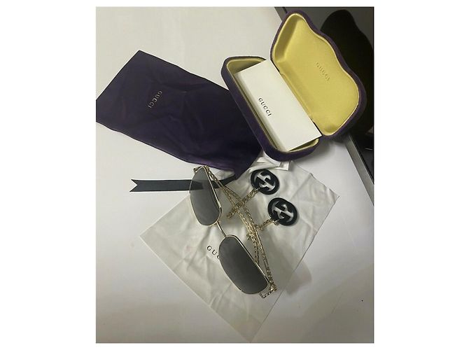 Gucci Sonnenbrille GG1031S Hellbraun Metall - Ansicht 8