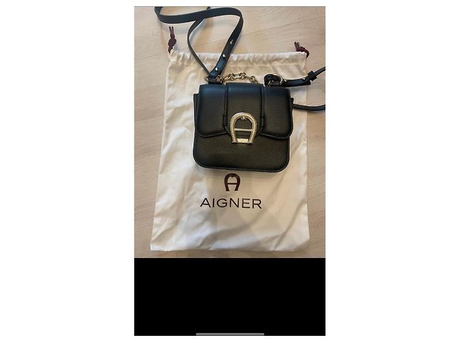 Aigner Umhängetasche aus Leder schwarz - Ansicht 3