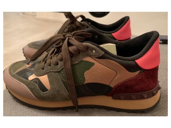 Sneakers Valentino Garavani Rockstud Rockrunner Verde Scuro - vista 2