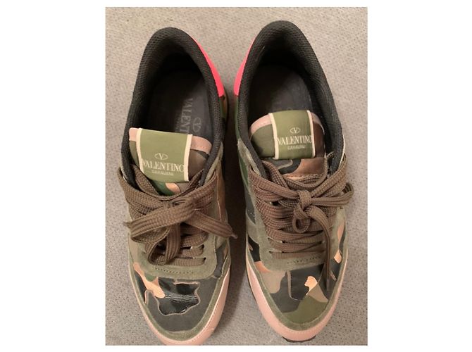 Sneakers Valentino Garavani Rockstud Rockrunner Verde Scuro - vista 6